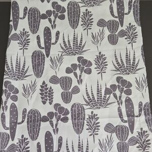 Ambesonne Gray and White Cactus Pattern